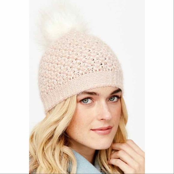 LAST ONE! Two Tone Pom Hat-PINK - Picture 2 of 3